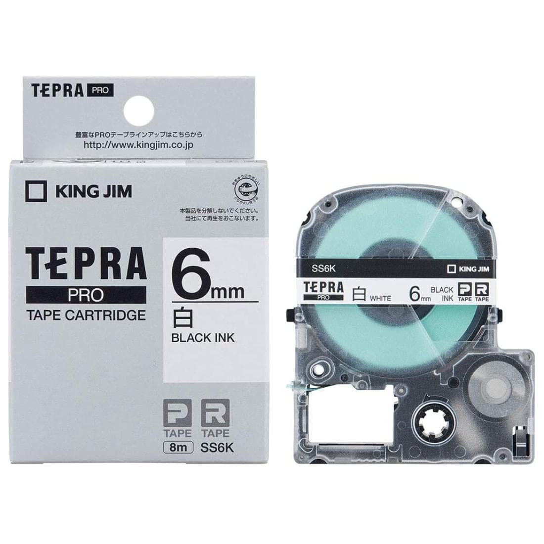 KING JIM Pro Tape White 6mm SS6K Cartridge, Label,
KING JIM Pro Tape White 6mm SS6K Cartridge, Label,