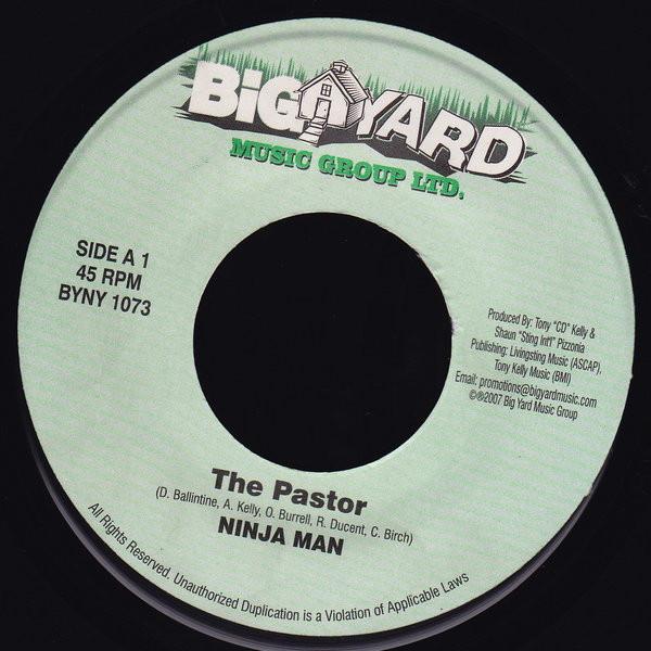 7inch Record NINJAMAN / SHELLY THUNDER - The Pastor / The Gospel BYNY1073 Big Yard Music 2007 Jamaica Reggae, Ska & Dub Used
7inch Record NINJAMAN / SHELLY THUNDER - The Pastor / The Gospel BYNY1073 Big Yard Music 2007 Jamaica Reggae, Ska & Dub Used