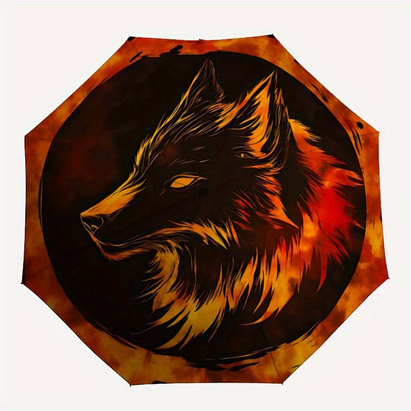 1pc Wolf Moon Automatic Folding Umbrella - Lightweight, Retractable Design with 8-Rib Durability, Perfect for Outdoor Adventures, Fashionabl
1pc Wolf Moon Automatic Folding Umbrella - Lightweight, Retractable Design with 8-Rib Durability, Perfect for Outdoor Adventures, Fashionabl