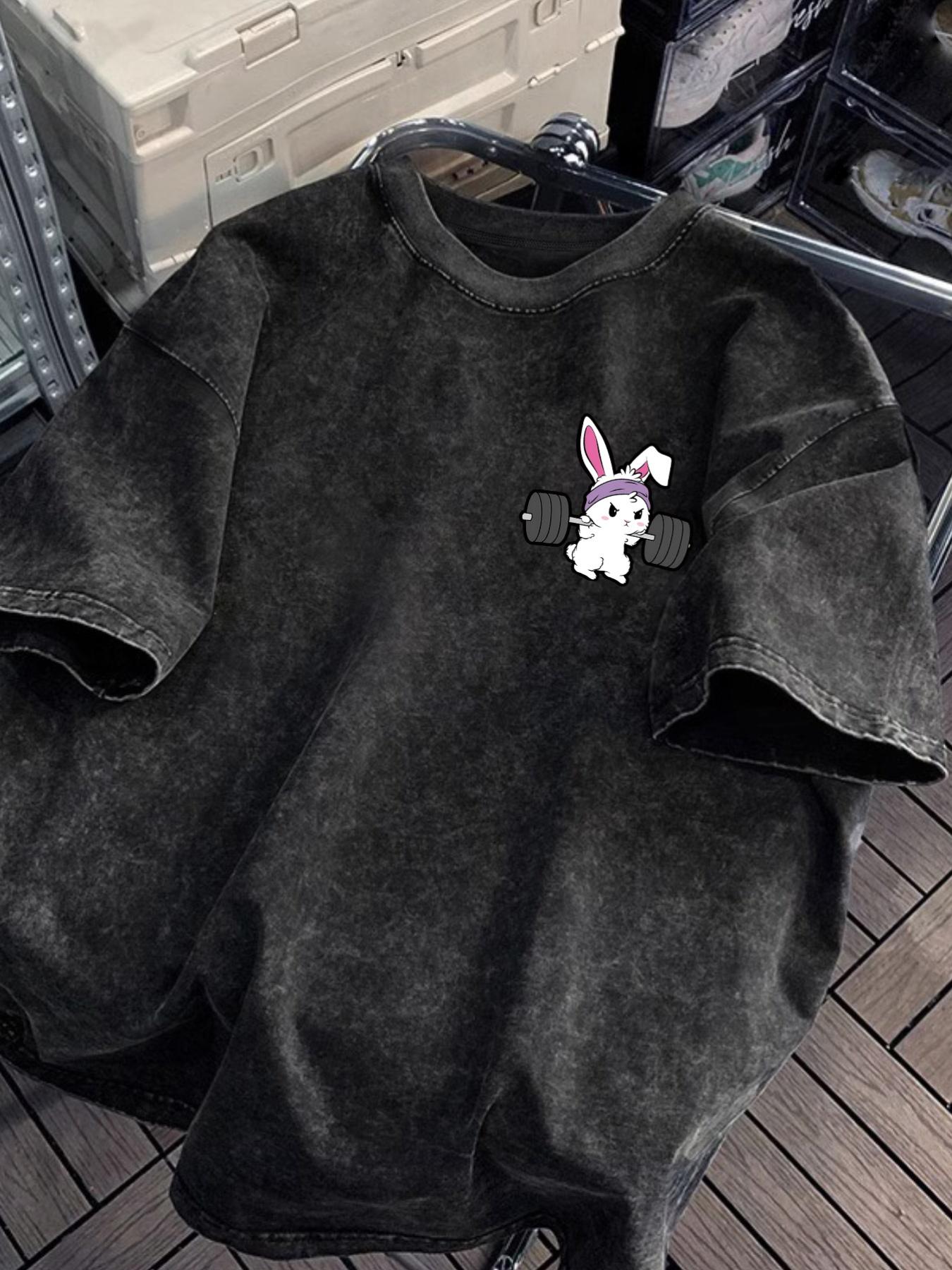 Washed Fashion Fitness Rabbit Print Cotton Trendy Men Tshirt Summer Daily Outdoor Sports Casual Loose Street Short Sleeve S
Washed Fashion Fitness Rabbit Print Cotton Trendy Men Tshirt Summer Daily Outdoor Sports Casual Loose Street Short Sleeve S