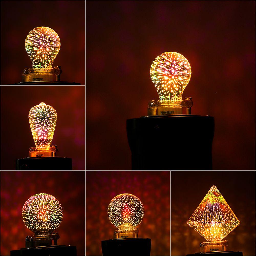 Home Decoration E27 holder Screw connector Glass Edison 3D Fireworks Bulb Party Lamp A60
Home Decoration E27 holder Screw connector Glass Edison 3D Fireworks Bulb Party Lamp A60