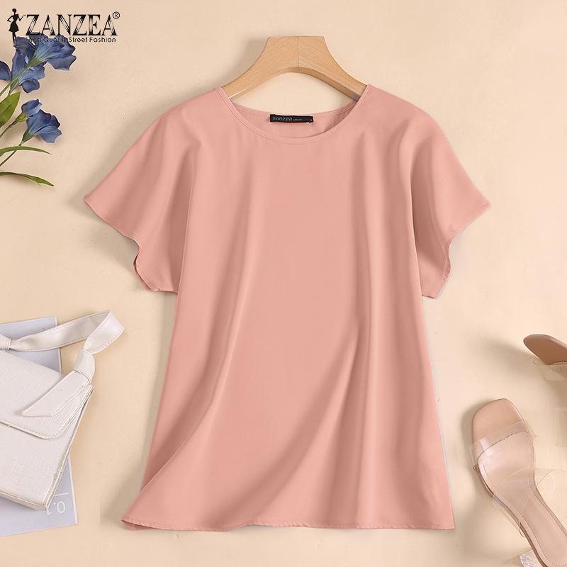 ZANZEA Летняя свободная повседневная футболка с круглым вырезом и короткими рукавами
ZANZEA Летняя свободная повседневная футболка с круглым вырезом и короткими рукавами