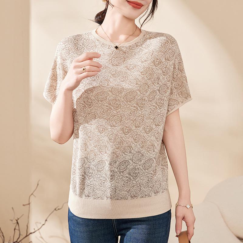 Women s Summer Ice Silk Short-Sleeve Knit Top for Middle-Aged & Elderly Mothers 120
Women s Summer Ice Silk Short-Sleeve Knit Top for Middle-Aged & Elderly Mothers 120