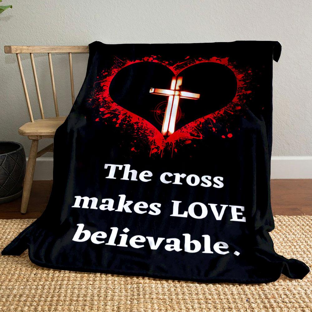 The cross makes LOVE believable blanket Printed Blanket for Living Room Bed Couch lunch break Soft Cozy Blanket for Friend s festival Gift 80cm x 120cm
The cross makes LOVE believable blanket Printed Blanket for Living Room Bed Couch lunch break Soft Cozy Blanket for Friend s festival Gift 80cm x 120cm