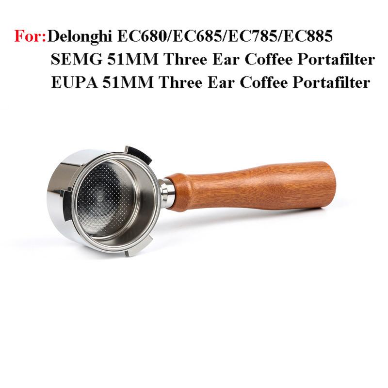 51мм Портафільтр для Naked Coffee для Delonghi EC680/EC685/EC785/EC885 Ручка для кави з нержавіючої сталі з кошиком на 1/2/4 чашки with 2 cup basket
51мм Портафільтр для Naked Coffee для Delonghi EC680/EC685/EC785/EC885 Ручка для кави з нержавіючої сталі з кошиком на 1/2/4 чашки with 2 cup basket