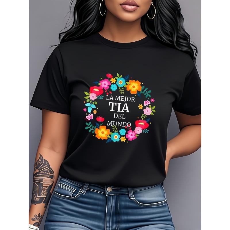 Women S Green T-Shirt with Vibrant Floral Print - Short Sleeve Round Neck Casual Top, Perfect for Summer Outings & Gifts, Casual Summer Wear S чёрный
Women S Green T-Shirt with Vibrant Floral Print - Short Sleeve Round Neck Casual Top, Perfect for Summer Outings & Gifts, Casual Summer Wear S чёрный