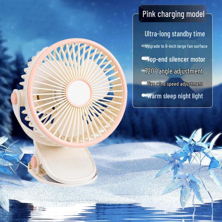Rechargeable Clip-On Mini Fan with LED Light for Dorms and Camping 205*95*110mm рожевий/білий
Rechargeable Clip-On Mini Fan with LED Light for Dorms and Camping 205*95*110mm рожевий/білий