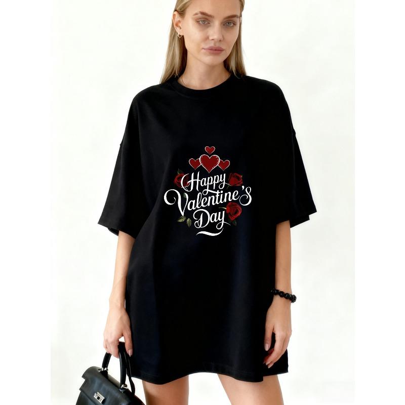 Black Oversized T Shirt With Happy Valentines Day Hearts And Roses Print For Valentine s Day XXXXL чорний
Black Oversized T Shirt With Happy Valentines Day Hearts And Roses Print For Valentine s Day XXXXL чорний