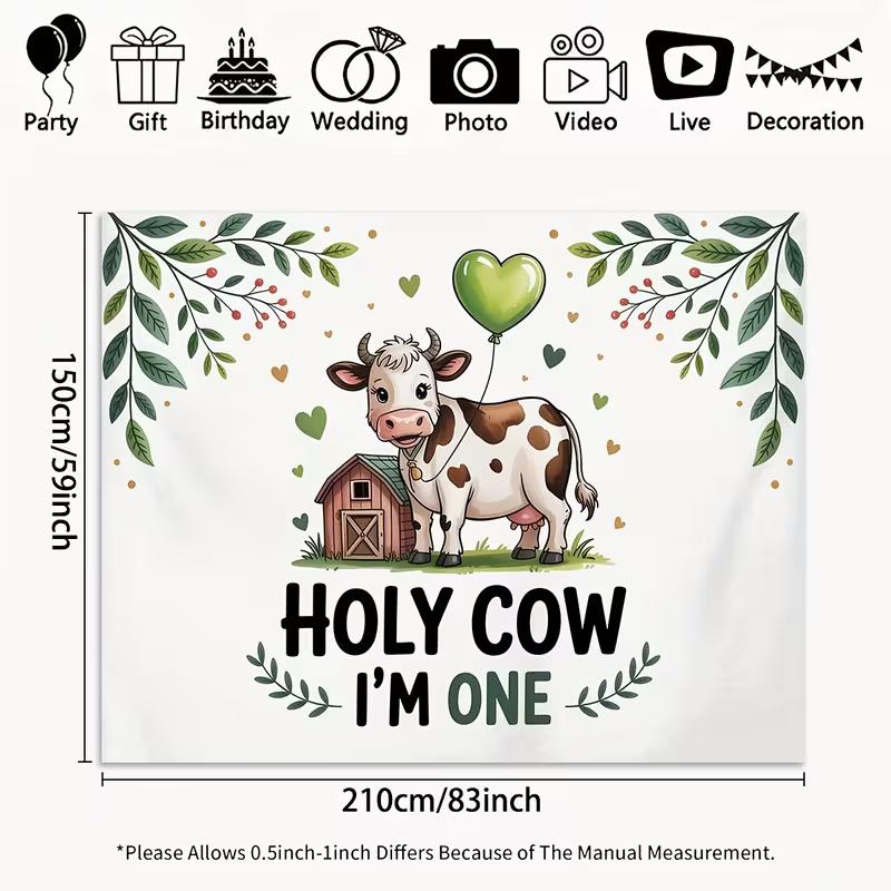 2D Holy Cow I m One Backdrop for Kids 1st Birthday Photography Background 47.2x31.5inch/120*80cm
2D Holy Cow I m One Backdrop for Kids 1st Birthday Photography Background 47.2x31.5inch/120*80cm