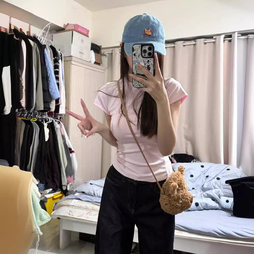 Slim-fit short sweet and spicy small top summer new tight short-sleeved front shoulder pink T-shirt bottoming shirt chic women s clothing S розовый
Slim-fit short sweet and spicy small top summer new tight short-sleeved front shoulder pink T-shirt bottoming shirt chic women s clothing S розовый