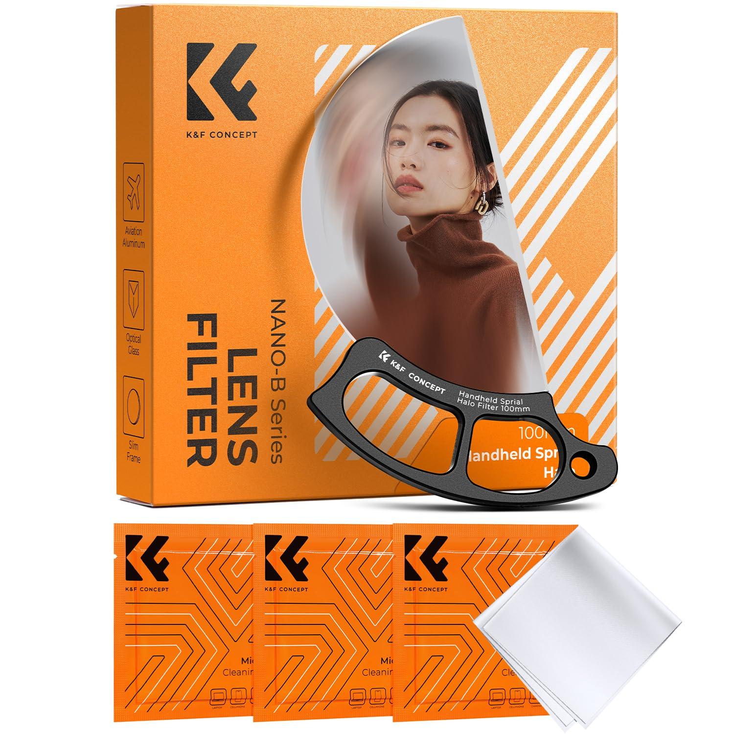 Concept Handheld Spiral Prism Special Effects Includes 3 Cleaning Cloths K&F Filter, 100mm, Filter, (Nano-Basic)
Concept Handheld Spiral Prism Special Effects Includes 3 Cleaning Cloths K&F Filter, 100mm, Filter, (Nano-Basic)