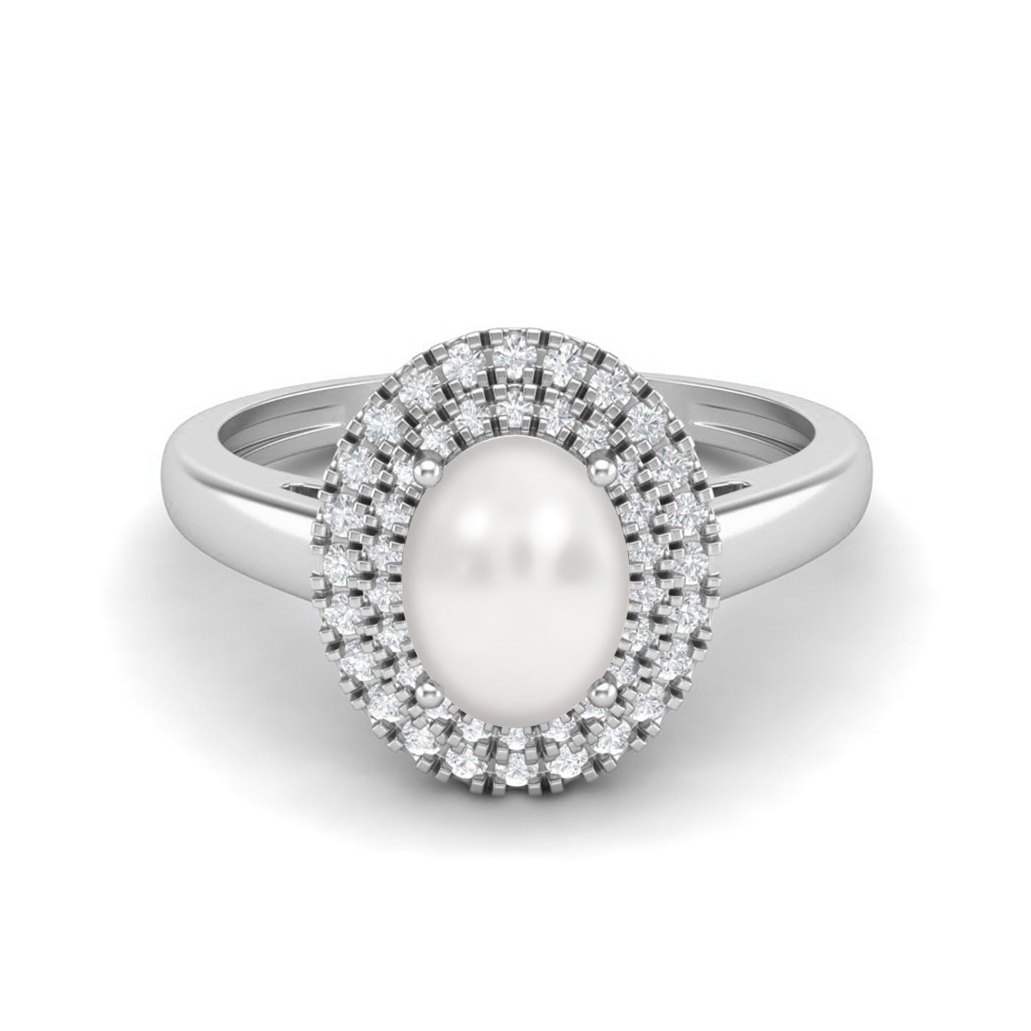 2.42 Cts Oval Pearl Solitaire 925 Sterling Silver Halo Engagement Women Ring 11
2.42 Cts Oval Pearl Solitaire 925 Sterling Silver Halo Engagement Women Ring 11