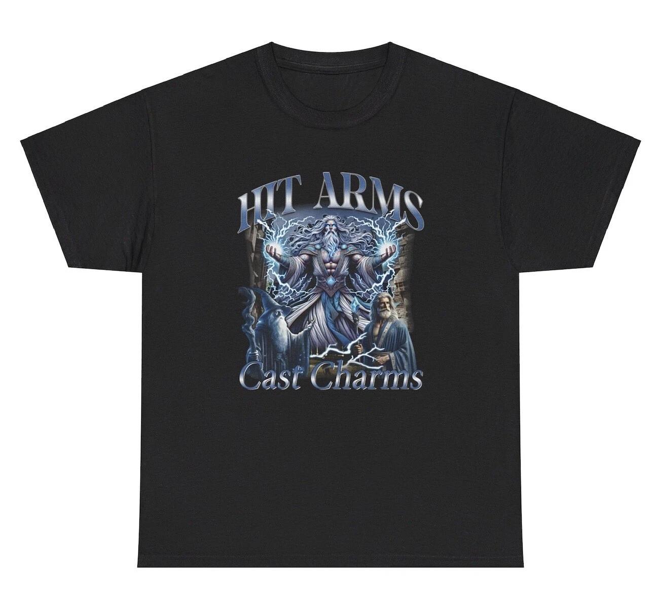 Hit Arms Cast Charms T Shirt Funny Gym Pump Cover Silly Magic Joke Humor Tee L
Hit Arms Cast Charms T Shirt Funny Gym Pump Cover Silly Magic Joke Humor Tee L