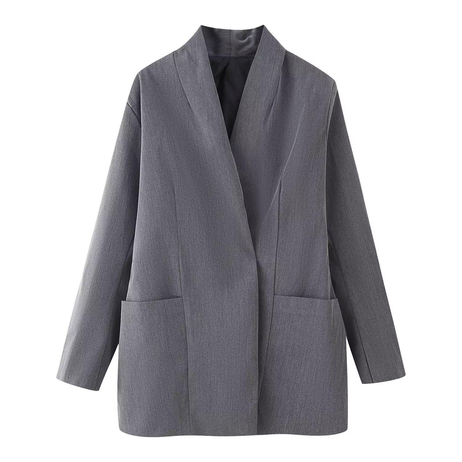 2024 Осень Женская Мода Однотонный Блейзер с Лацканами и Рукавами Микро-Клеш Medium серый
2024 Осень Женская Мода Однотонный Блейзер с Лацканами и Рукавами Микро-Клеш Medium серый