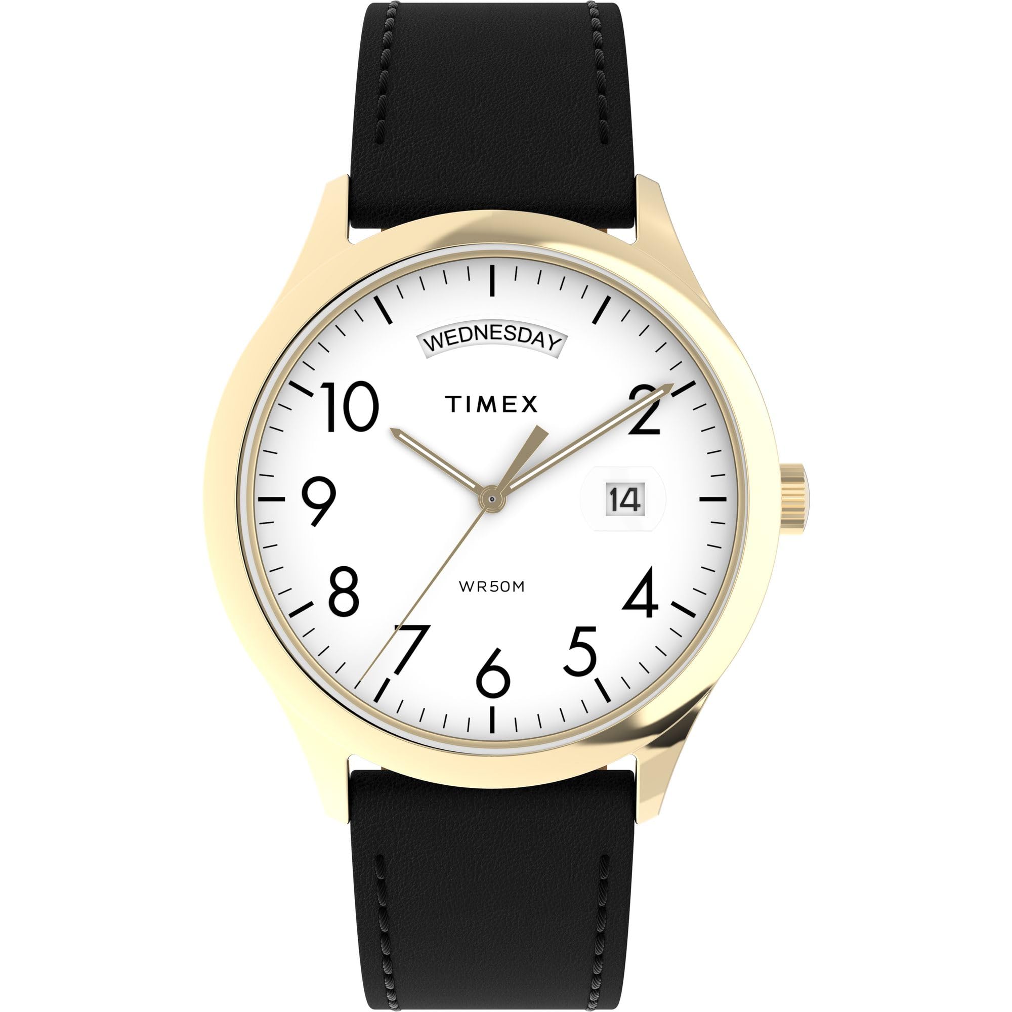 Часы Timex Men s Modern EasyReader 40 мм — черный ремешок, белый циферблат, корпус золотистого тона, черные, стильные.
Часы Timex Men s Modern EasyReader 40 мм — черный ремешок, белый циферблат, корпус золотистого тона, черные, стильные.