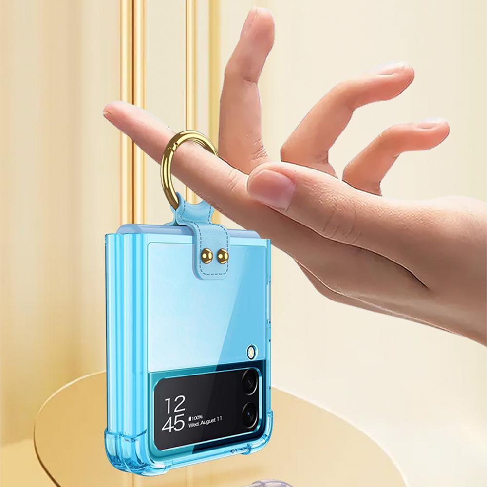 GKK For Samsung Galaxy Z Flip4 5G Finger Ring Design Airbag Anti-drop TPU Transparent Phone Case Cover Transparent
GKK For Samsung Galaxy Z Flip4 5G Finger Ring Design Airbag Anti-drop TPU Transparent Phone Case Cover Transparent