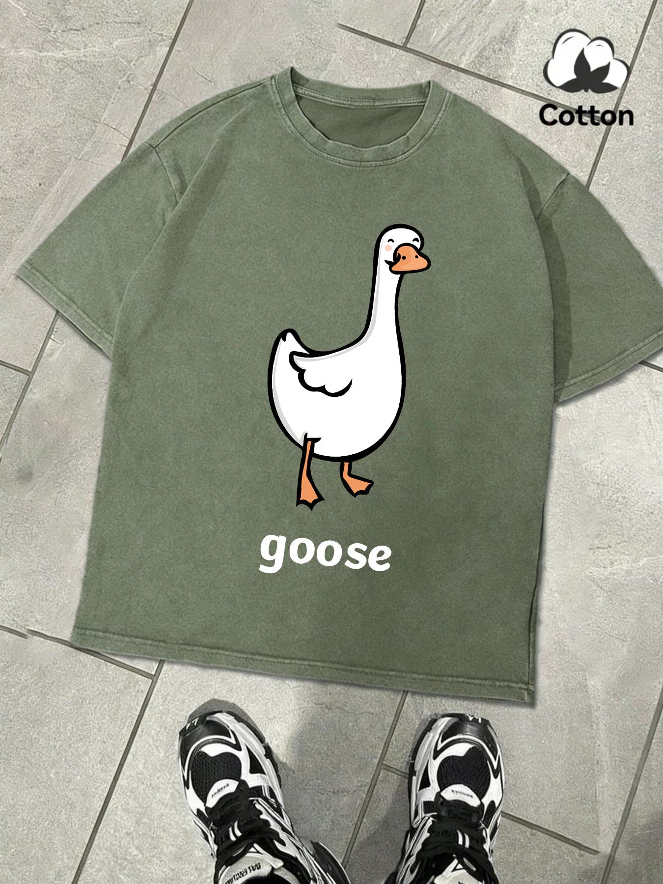 Goose Makes People Happy Design Washed Mens TShirt Cotton TShirts Retro Fashion Clothing Unisex Summer Loose Soft Short S
Goose Makes People Happy Design Washed Mens TShirt Cotton TShirts Retro Fashion Clothing Unisex Summer Loose Soft Short S
