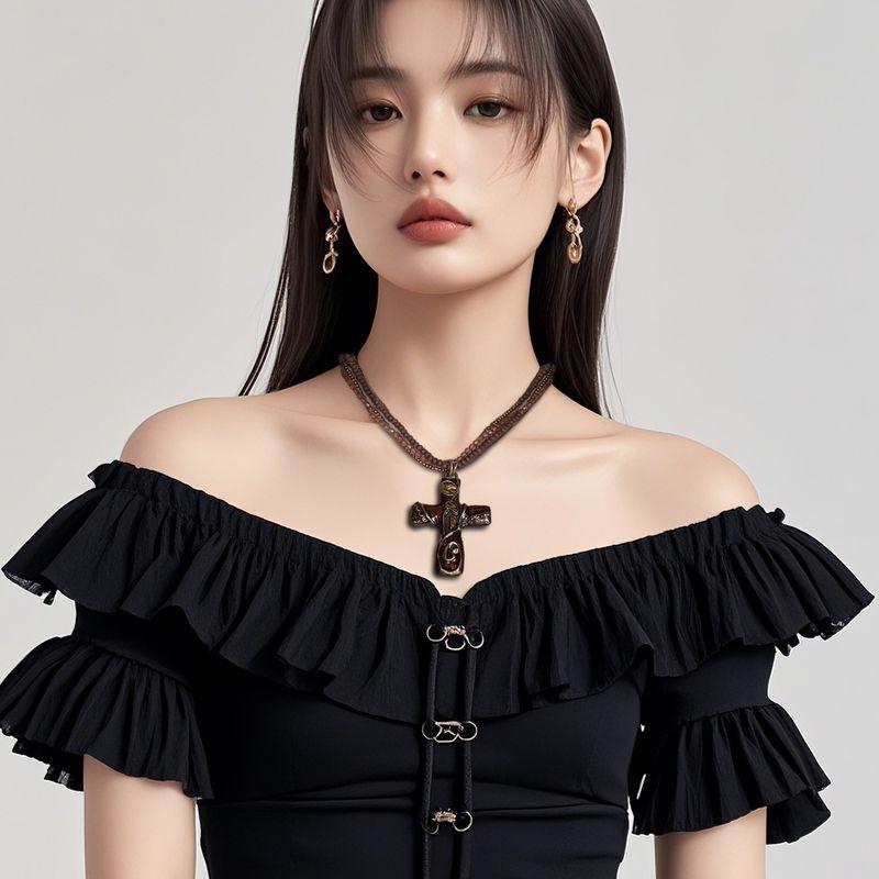 Soul Ferry Retro Gothic Wind Vintage Yabi Cross Pendant Ornaments Heavy Industry Necklace Fancy Maria Beloved
Soul Ferry Retro Gothic Wind Vintage Yabi Cross Pendant Ornaments Heavy Industry Necklace Fancy Maria Beloved