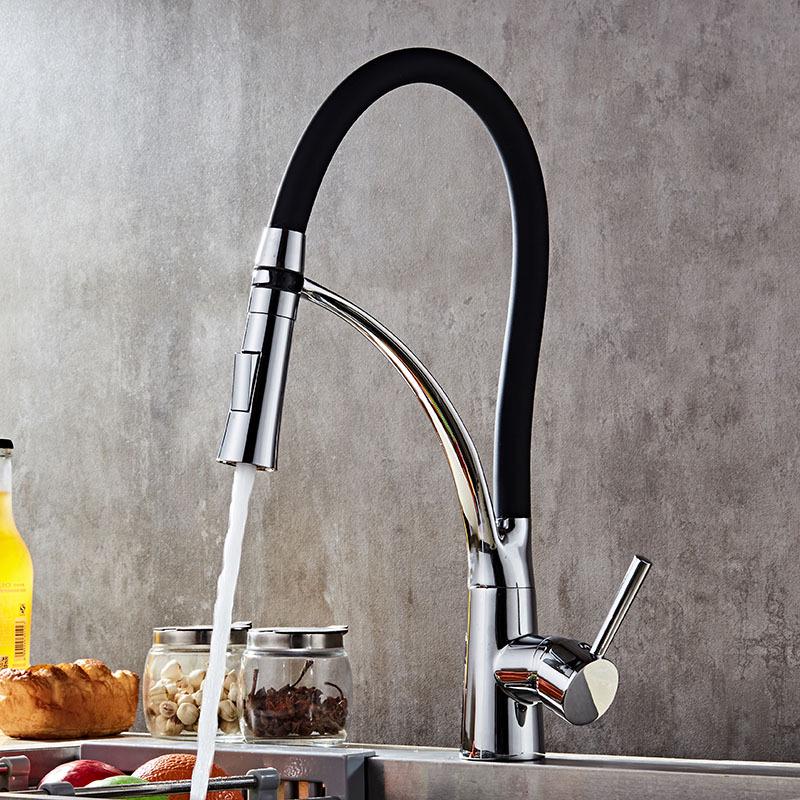 Pull Down Kitchen Faucet Solid Brass Black Hot Cold Water Mixer Deck Mounted Kitchen Sink Faucet with Rubber Hose Design Crane
Pull Down Kitchen Faucet Solid Brass Black Hot Cold Water Mixer Deck Mounted Kitchen Sink Faucet with Rubber Hose Design Crane
