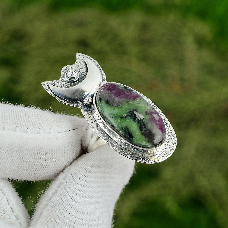 925 Silver Pear Natural Ruby Zosite Crescent Moon Stackable Artisan Ring Jewelry Adjustable
925 Silver Pear Natural Ruby Zosite Crescent Moon Stackable Artisan Ring Jewelry Adjustable