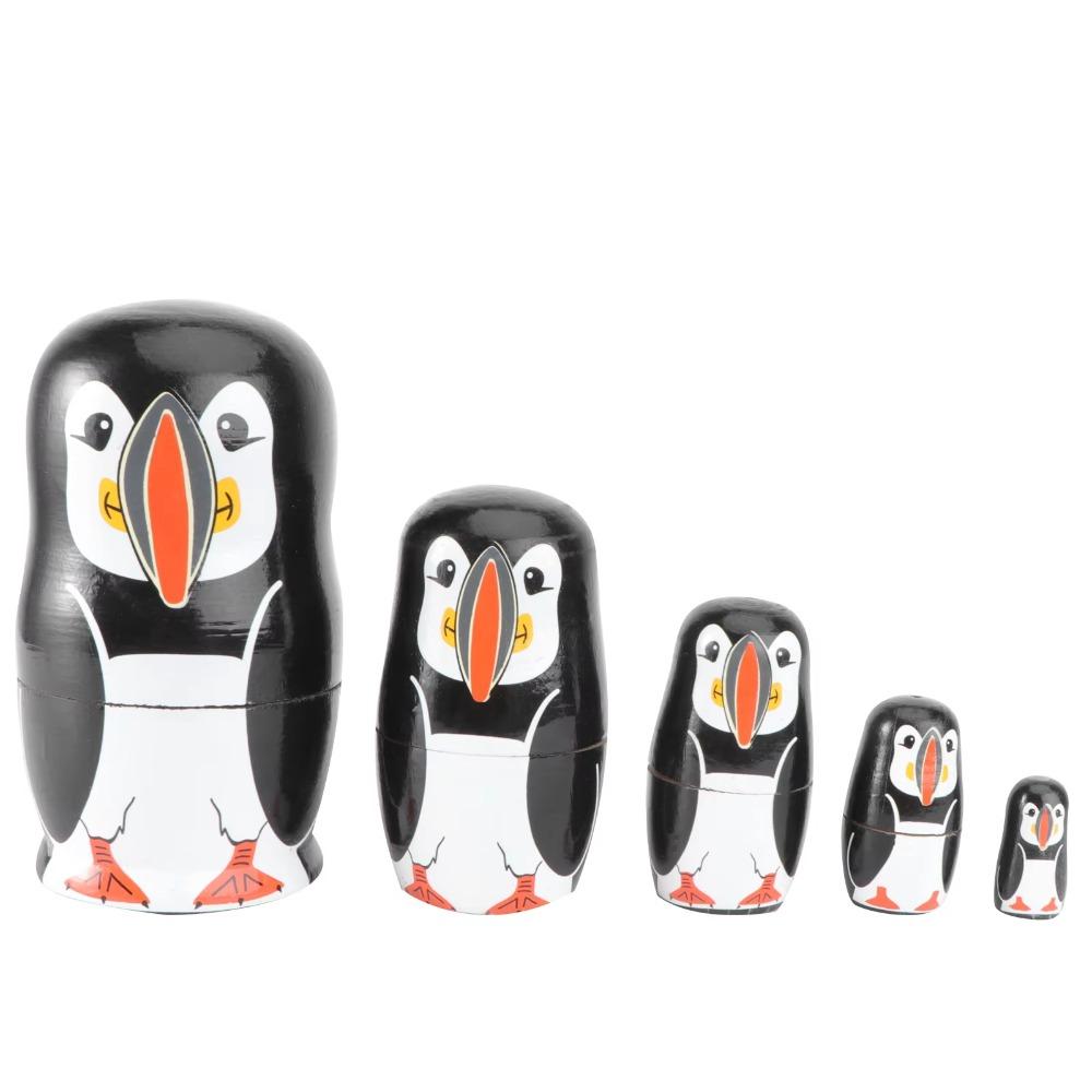 5pcs/Set Penguin Wooden Matryoshka Toys Hand Paint Toys Handmade Stacking Dolls Home Bedroom 1set
5pcs/Set Penguin Wooden Matryoshka Toys Hand Paint Toys Handmade Stacking Dolls Home Bedroom 1set