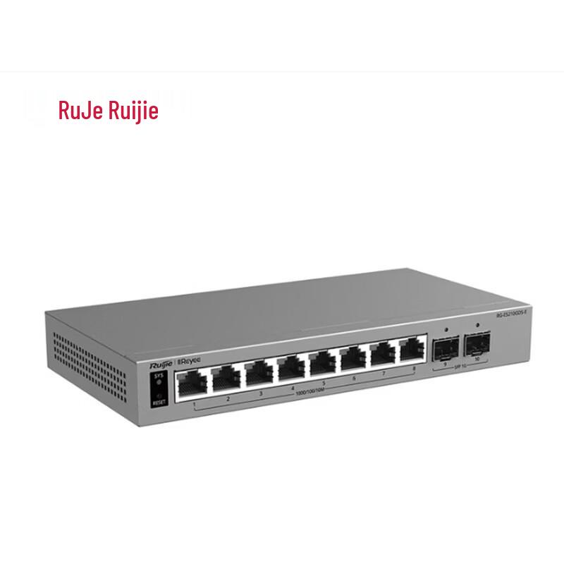 Ruijie RG-ES210GDS-E 8-Port Gigabit Managed Switch
Ruijie RG-ES210GDS-E 8-Port Gigabit Managed Switch