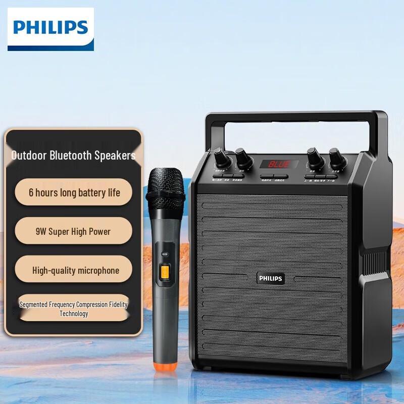 Philips SD50X Portable Bluetooth Speaker with Handheld Mic
Philips SD50X Portable Bluetooth Speaker with Handheld Mic