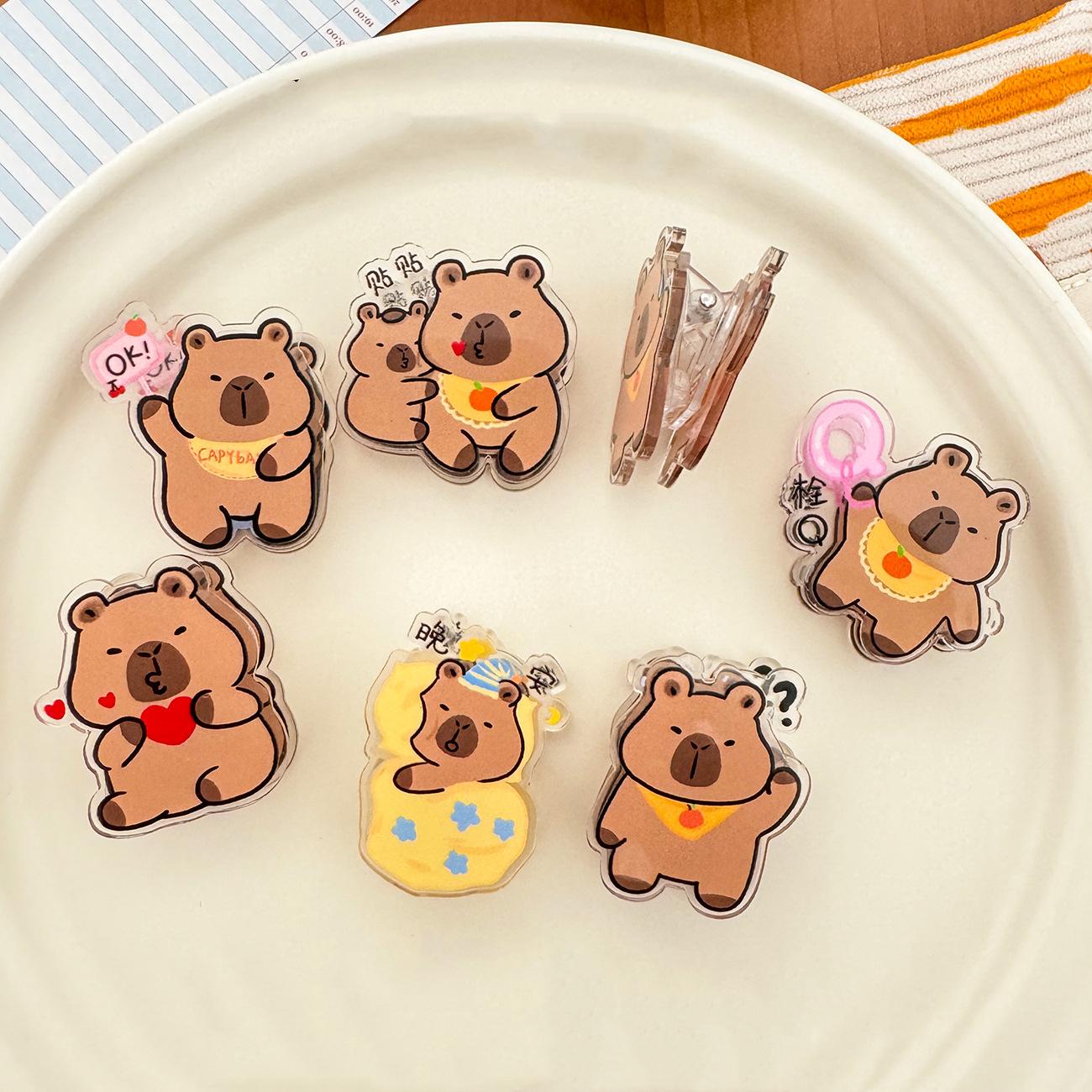 Kawaii Capybara Acrylic Clip Creative Binding Sealing Clamp Cute Paper Clip Student 7
Kawaii Capybara Acrylic Clip Creative Binding Sealing Clamp Cute Paper Clip Student 7