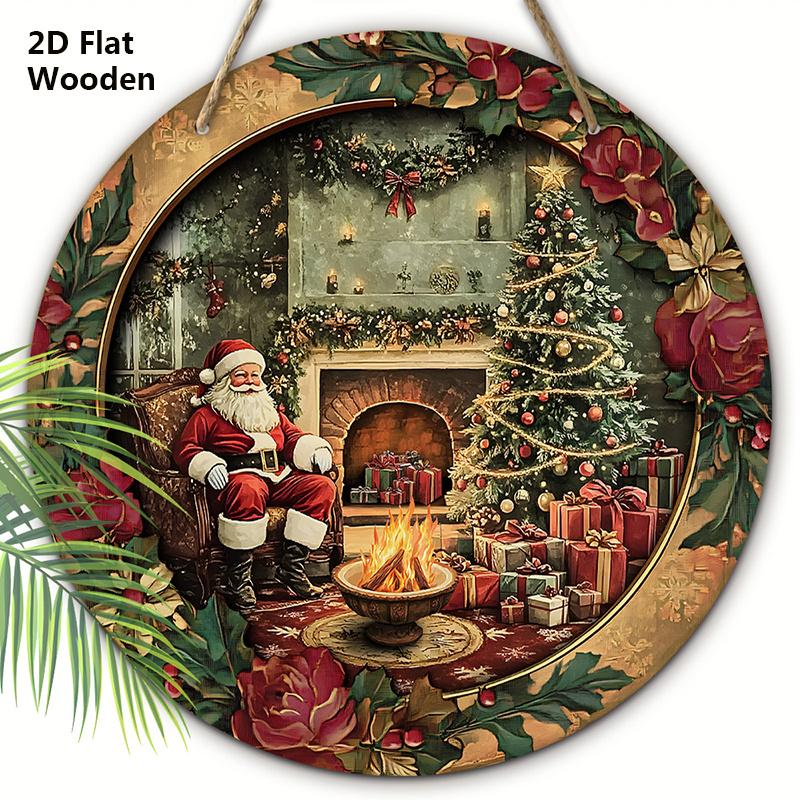 Винтажная рождественская деревянная табличка с рисунком Санта-Клауса и камина - Круглая табличка Navidad для декора на входную дверь или стену - Идеальный рождественский подарок 20cm/7.87in коричневый
Винтажная рождественская деревянная табличка с рисунком Санта-Клауса и камина - Круглая табличка Navidad для декора на входную дверь или стену - Идеальный рождественский подарок 20cm/7.87in коричневый
