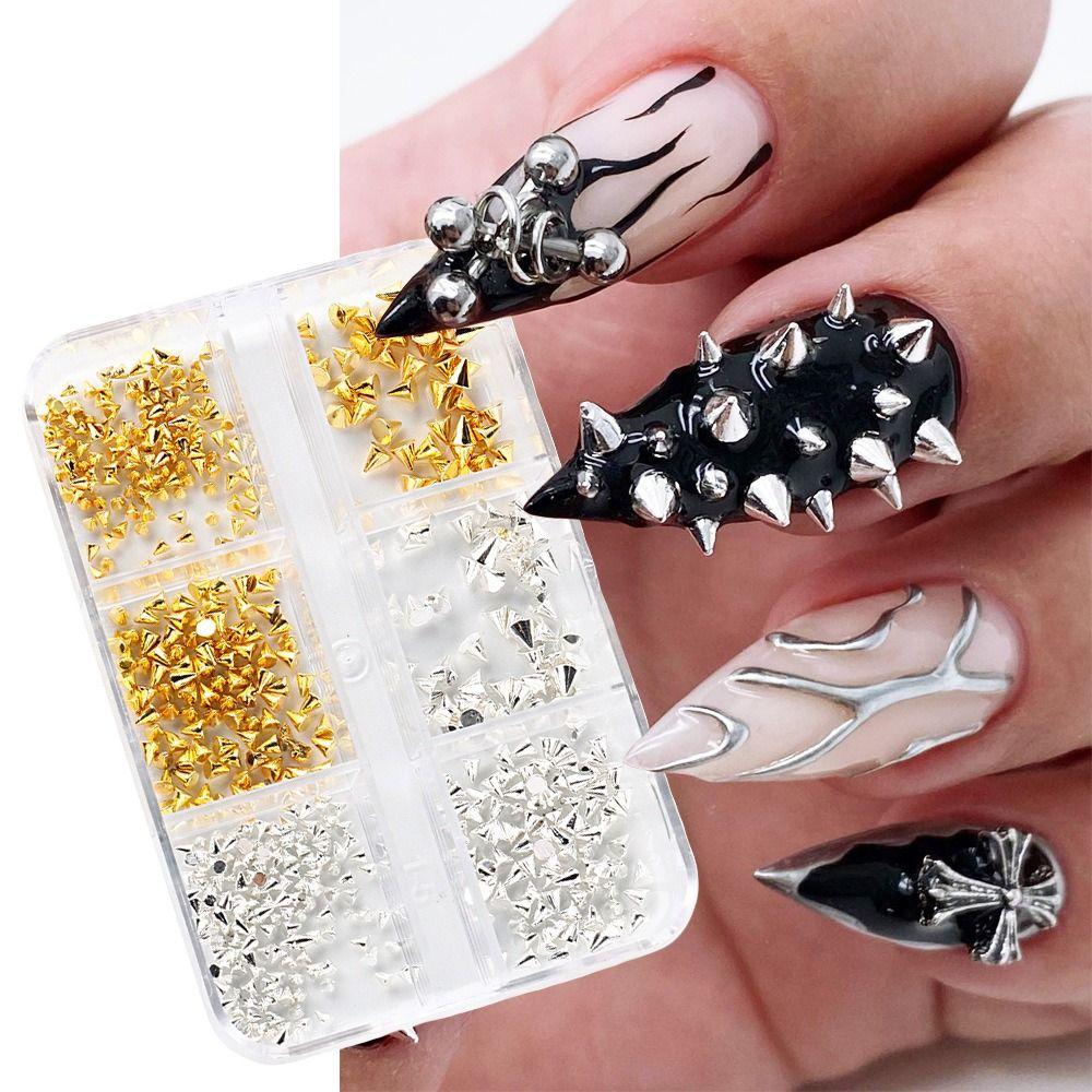 Appro150pcs/box 1.5-3mm Nail Charm Gold Silver Rivet Nail Decoration Nail Rhinestone Wedding Design 6GJD-1
Appro150pcs/box 1.5-3mm Nail Charm Gold Silver Rivet Nail Decoration Nail Rhinestone Wedding Design 6GJD-1