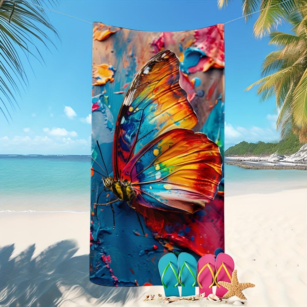 Colorful Butterfly Beach Towel, Oil Painting Style Butterfly Print Oversized Bath Towel, Dry Artistic Summer Beach Blanket W30*H60(CM)
Colorful Butterfly Beach Towel, Oil Painting Style Butterfly Print Oversized Bath Towel, Dry Artistic Summer Beach Blanket W30*H60(CM)