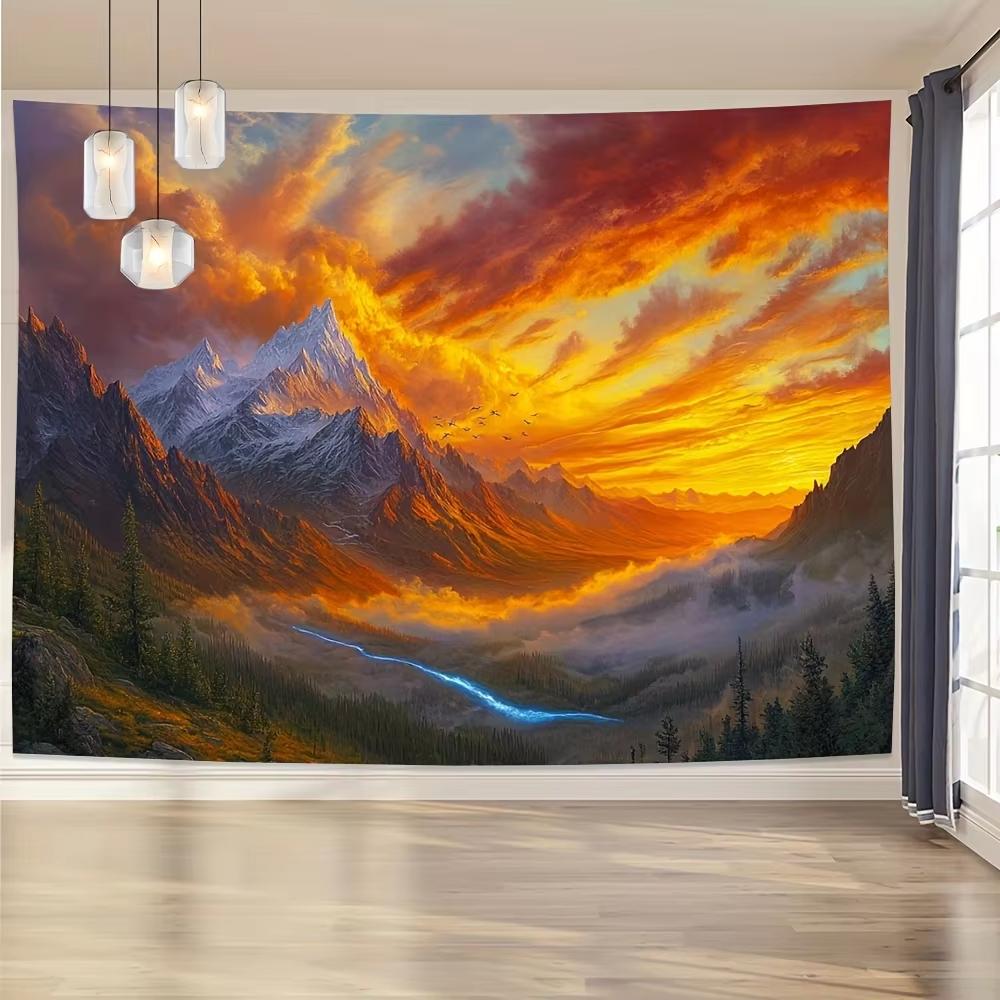 Home Decor Tapestry Golden Clouds Covering Mountains Landscape Art Tapestry Polyester Fabric Bedroom Living Room Decor 74x94cm(29x37in)
Home Decor Tapestry Golden Clouds Covering Mountains Landscape Art Tapestry Polyester Fabric Bedroom Living Room Decor 74x94cm(29x37in)