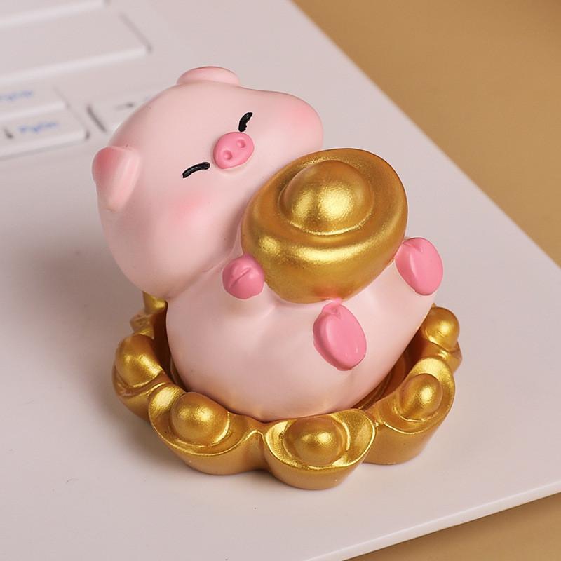 Resin Pig Figurine With Lucky Symbols For Home Decor And Giftgiving Pink D
Resin Pig Figurine With Lucky Symbols For Home Decor And Giftgiving Pink D