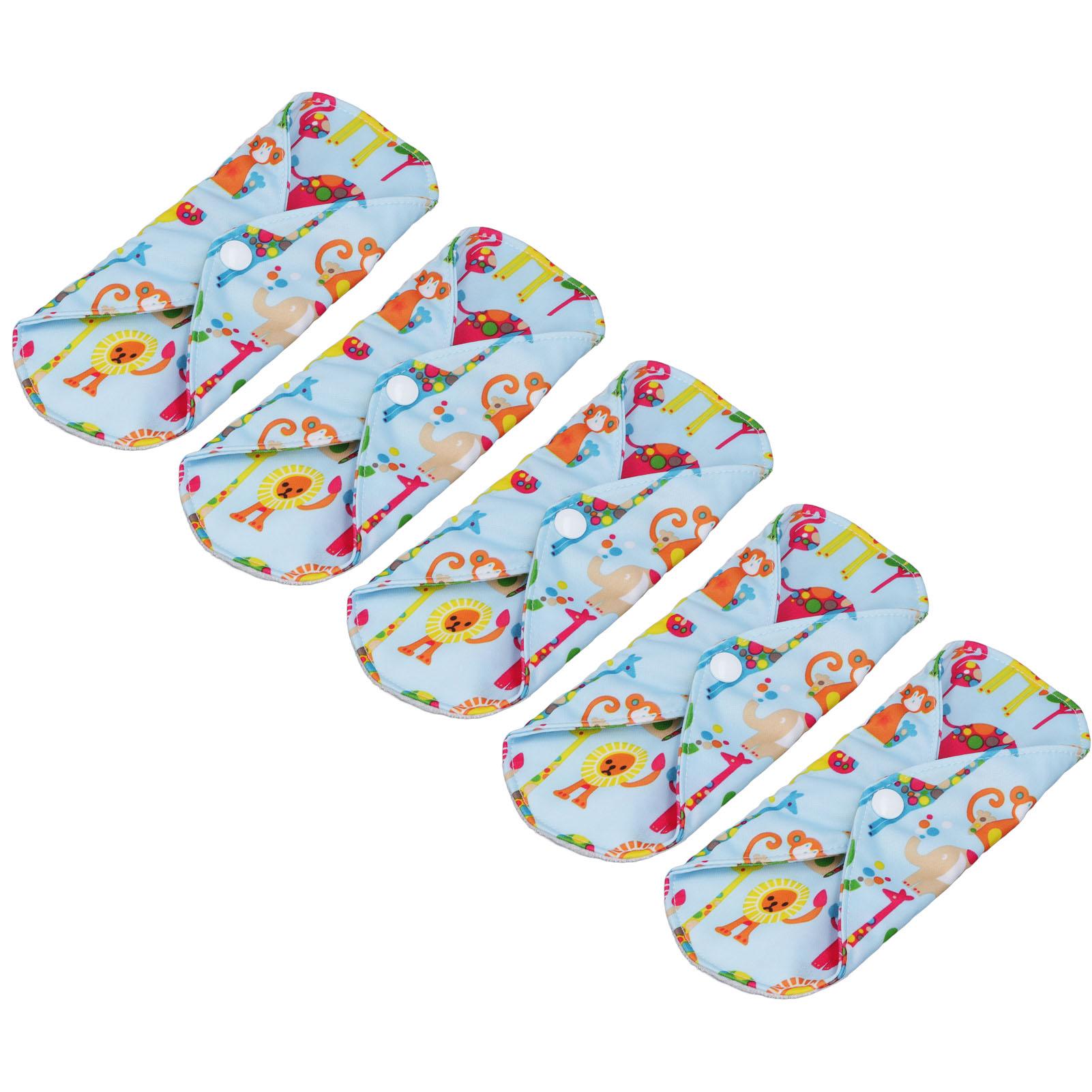5PCS Reusable Menstrual Pads Zoo Print Absorbent Soft Comfortable Bamboo Cloth Sanitary Pad for Women
5PCS Reusable Menstrual Pads Zoo Print Absorbent Soft Comfortable Bamboo Cloth Sanitary Pad for Women
