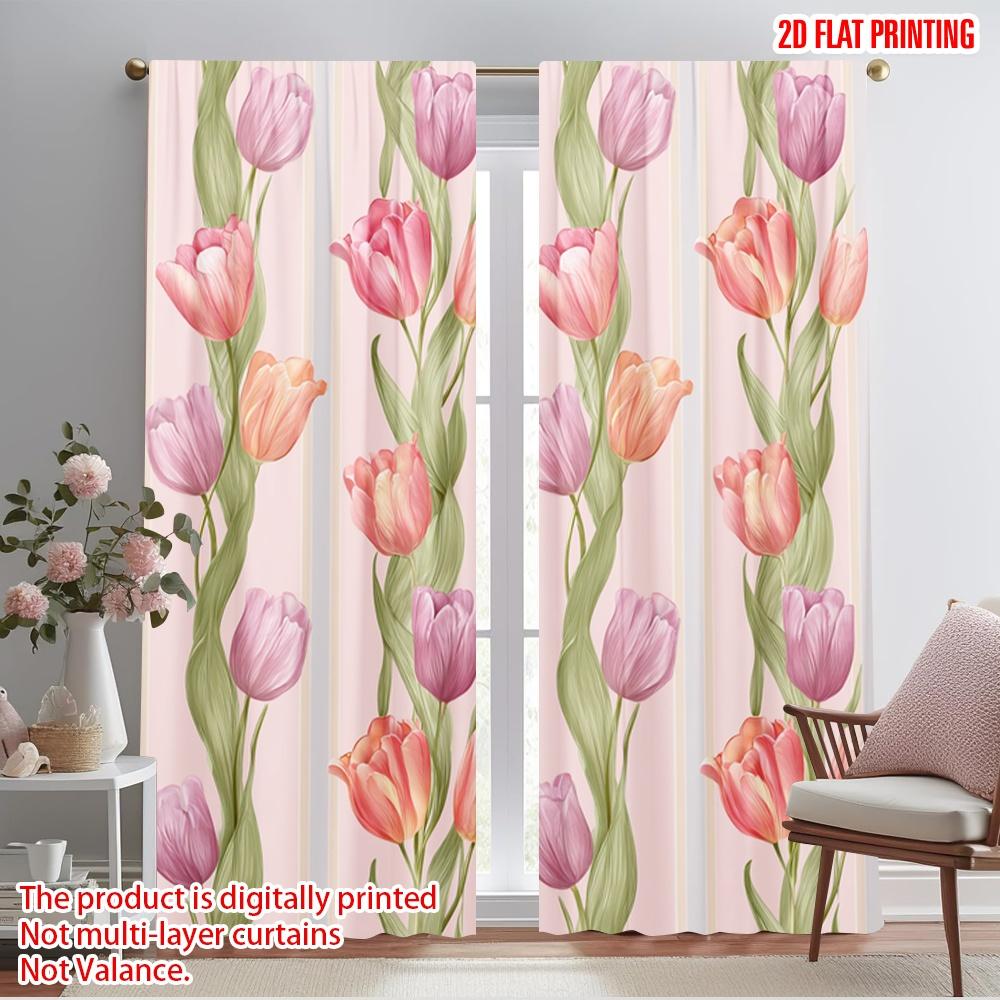 2pcs,2D plane printing Creative Curtains Vertical Tulip Stripes Polyester Fabric (without rod) Versatile All Perfect for 52.50×116.00 CM 2pcs
2pcs,2D plane printing Creative Curtains Vertical Tulip Stripes Polyester Fabric (without rod) Versatile All Perfect for 52.50×116.00 CM 2pcs