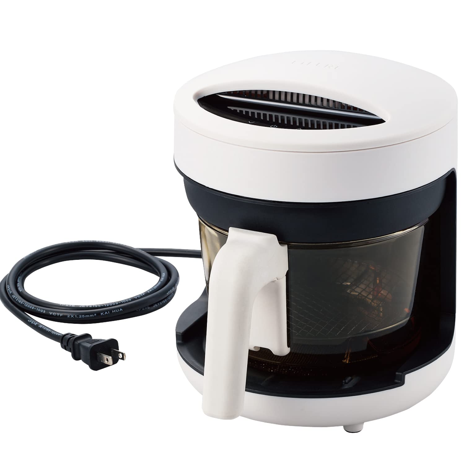ELECOM Convection Oven Pot Type 2L Compact Electric Fryer Glass Container Glass Tube Carbon Heater Energy Saving LiFERE White HAC-AFP01WH
ELECOM Convection Oven Pot Type 2L Compact Electric Fryer Glass Container Glass Tube Carbon Heater Energy Saving LiFERE White HAC-AFP01WH