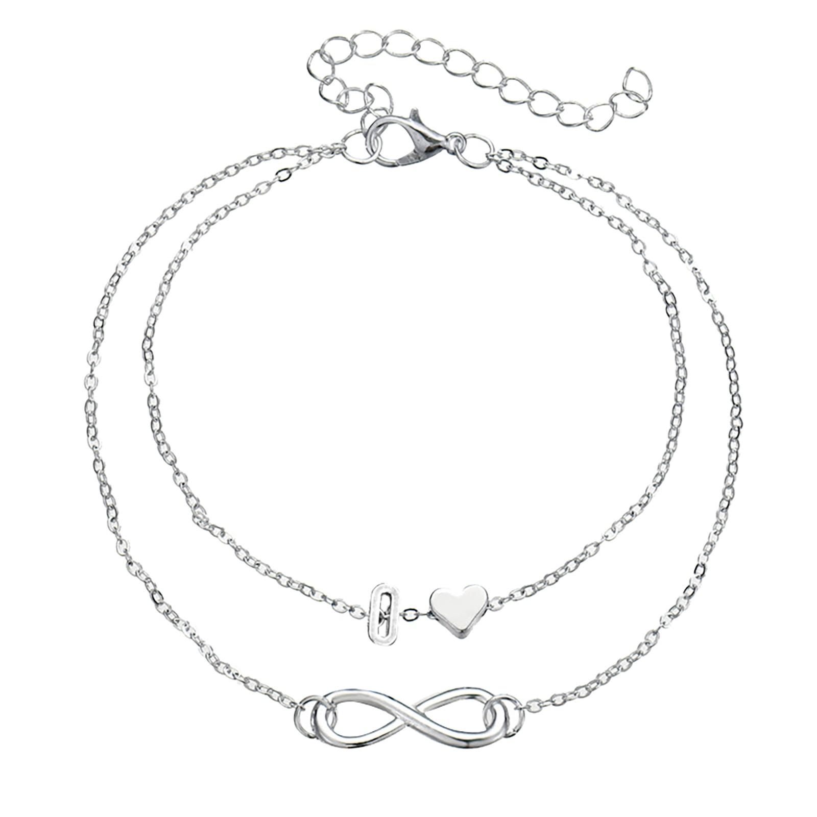 Двойная цепочка для ног с буквами, бесконечная цепочка любви, женская цепочка для ног, летний подарок, пляжный подарок для мамы O серебряный
Двойная цепочка для ног с буквами, бесконечная цепочка любви, женская цепочка для ног, летний подарок, пляжный подарок для мамы O серебряный