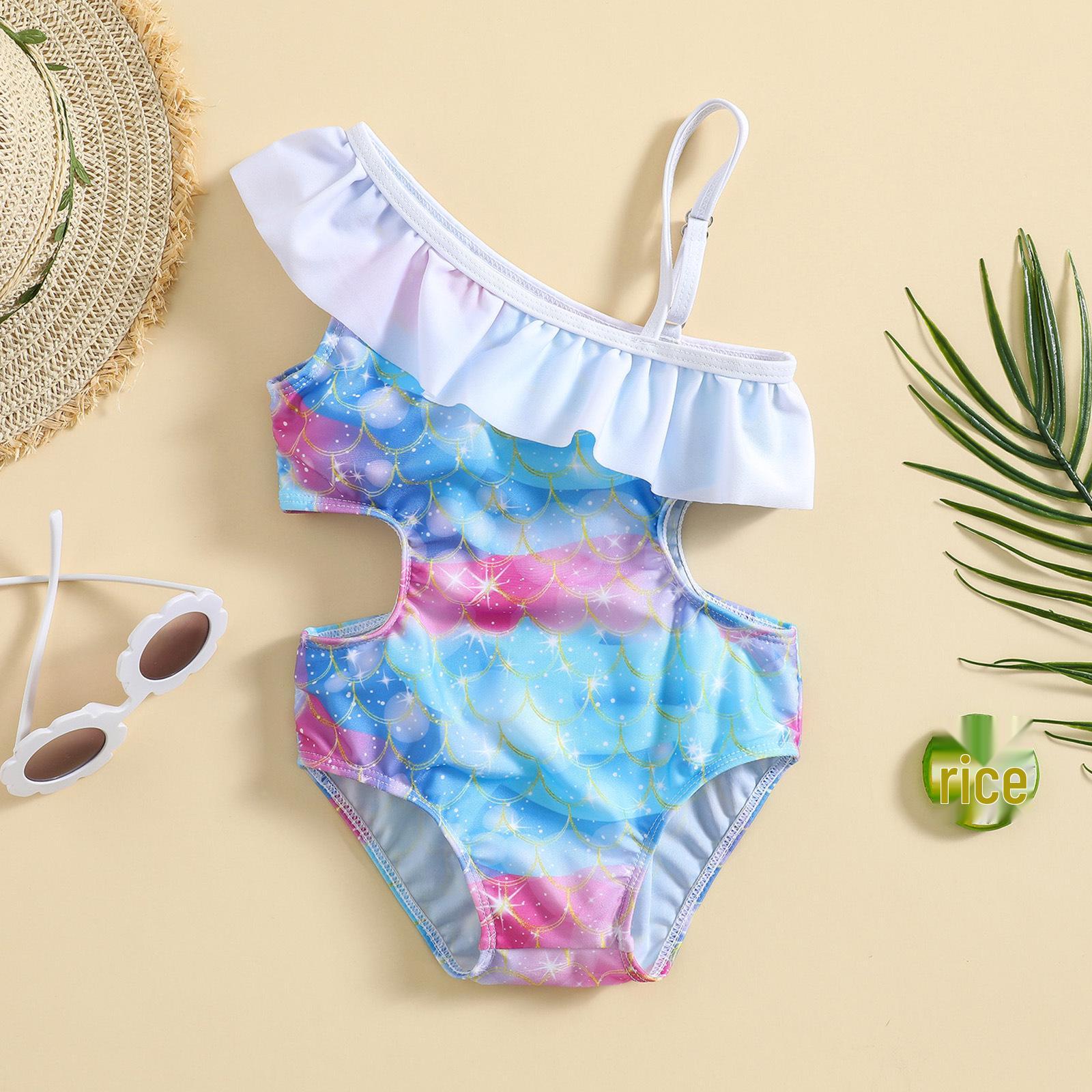 Girls One-Shoulder Mermaid Swimsuit - Strappy One-Piece for Baby and Toddler Beachwear 90 різнокольоровий
Girls One-Shoulder Mermaid Swimsuit - Strappy One-Piece for Baby and Toddler Beachwear 90 різнокольоровий