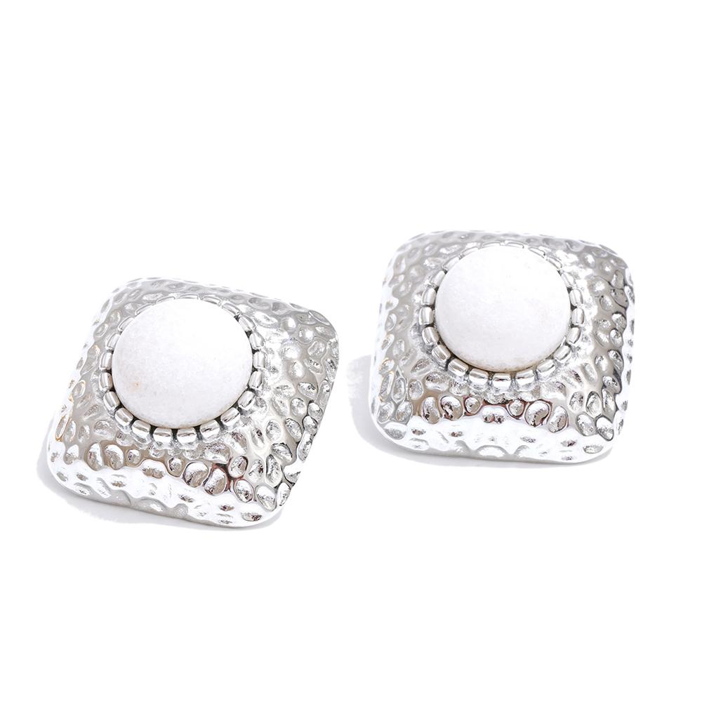 Yhpup Popular Stainless Steel Hammer Metal Resin Square Stud Earrings for Women Tarnish Resistant Versatile Statement Jewelry
Yhpup Popular Stainless Steel Hammer Metal Resin Square Stud Earrings for Women Tarnish Resistant Versatile Statement Jewelry