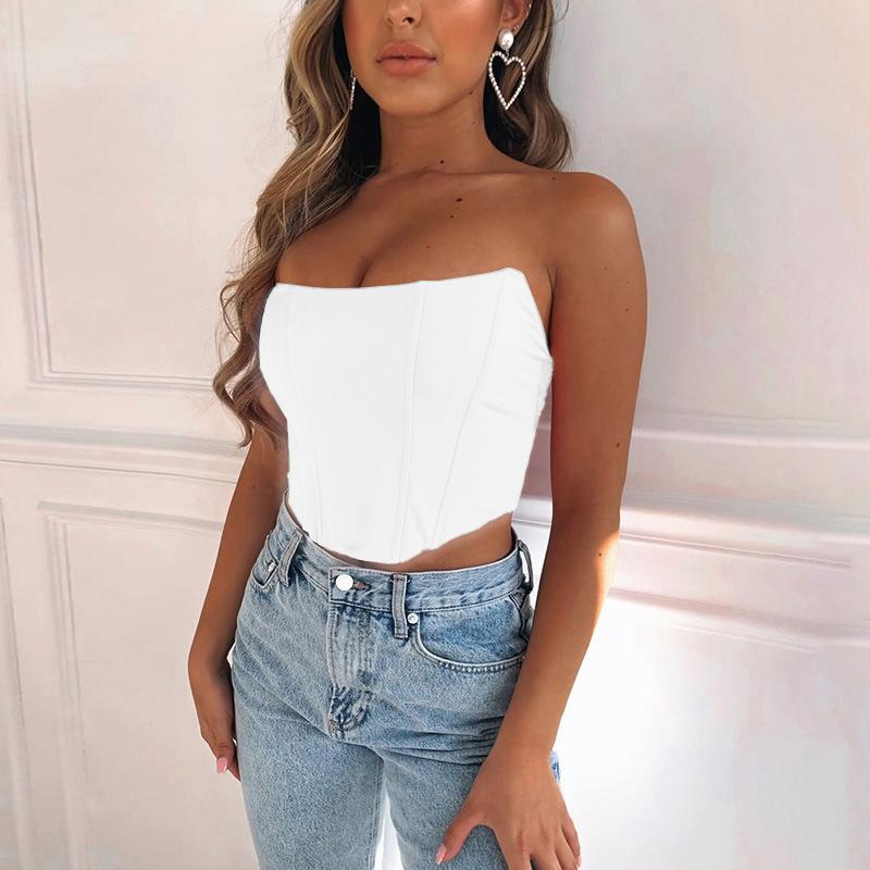 There are light satin curved chest wrapping women, playful and sexy wind backless navel one-word collar slim top S белый
There are light satin curved chest wrapping women, playful and sexy wind backless navel one-word collar slim top S белый