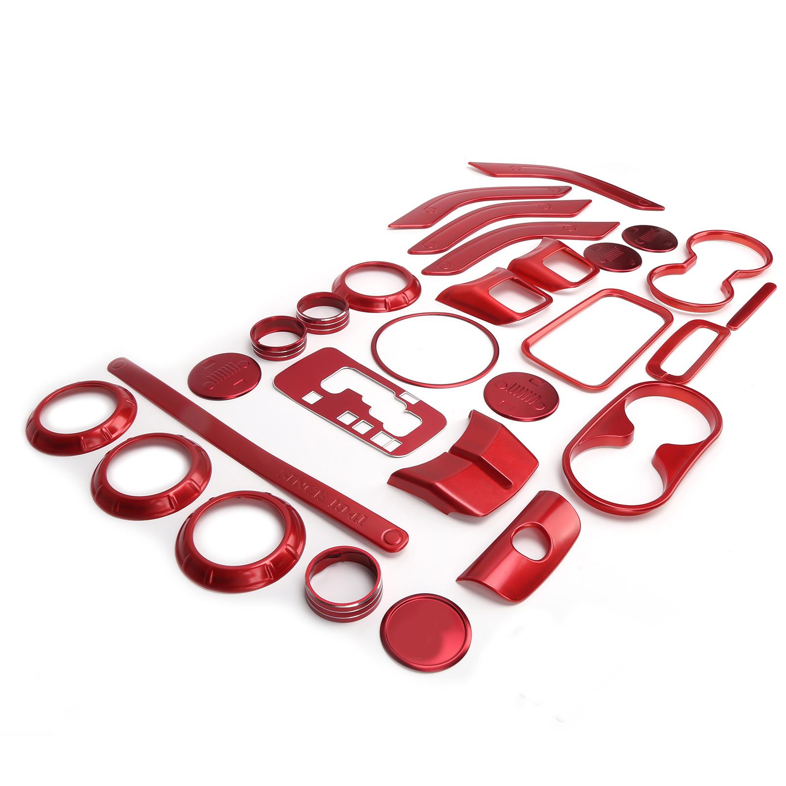 28pcs Interior Trims Decoration Kit Replacement for NaWrangler JK JKU 2 Door 4 Door 2011-2018
28pcs Interior Trims Decoration Kit Replacement for NaWrangler JK JKU 2 Door 4 Door 2011-2018