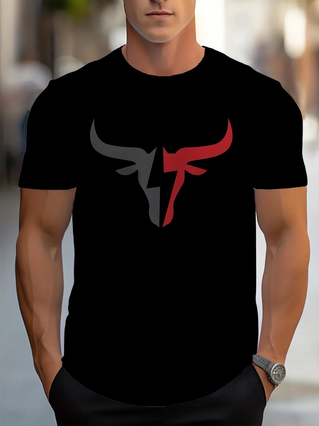 Мужская модная повседневная футболка с круглым вырезом, летний трендовый винтажный топ с короткими рукавами и принтом головы быка, стандартный крой для взрослых XXXXXL чёрный
Мужская модная повседневная футболка с круглым вырезом, летний трендовый винтажный топ с короткими рукавами и принтом головы быка, стандартный крой для взрослых XXXXXL чёрный