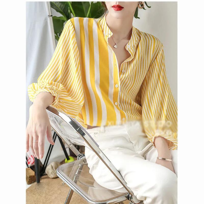 Shirt Women s Three-quarter Sleeve Summer New Style Shirt Feminine Korean Style Loose Design Top 3XL жовтий
Shirt Women s Three-quarter Sleeve Summer New Style Shirt Feminine Korean Style Loose Design Top 3XL жовтий