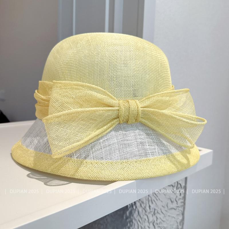 Luxury fashion Philippine contrast color hemp yarn bow fisherman hat delicate elegant women s banquet top hat M 56-58cm жовтий
Luxury fashion Philippine contrast color hemp yarn bow fisherman hat delicate elegant women s banquet top hat M 56-58cm жовтий