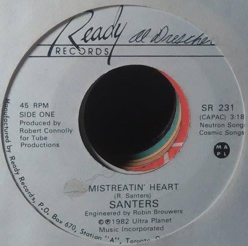 7inch Record SANTERS Mistreatin Heart SR231 Ready Records 1982 Canada Rock Used
7inch Record SANTERS Mistreatin Heart SR231 Ready Records 1982 Canada Rock Used
