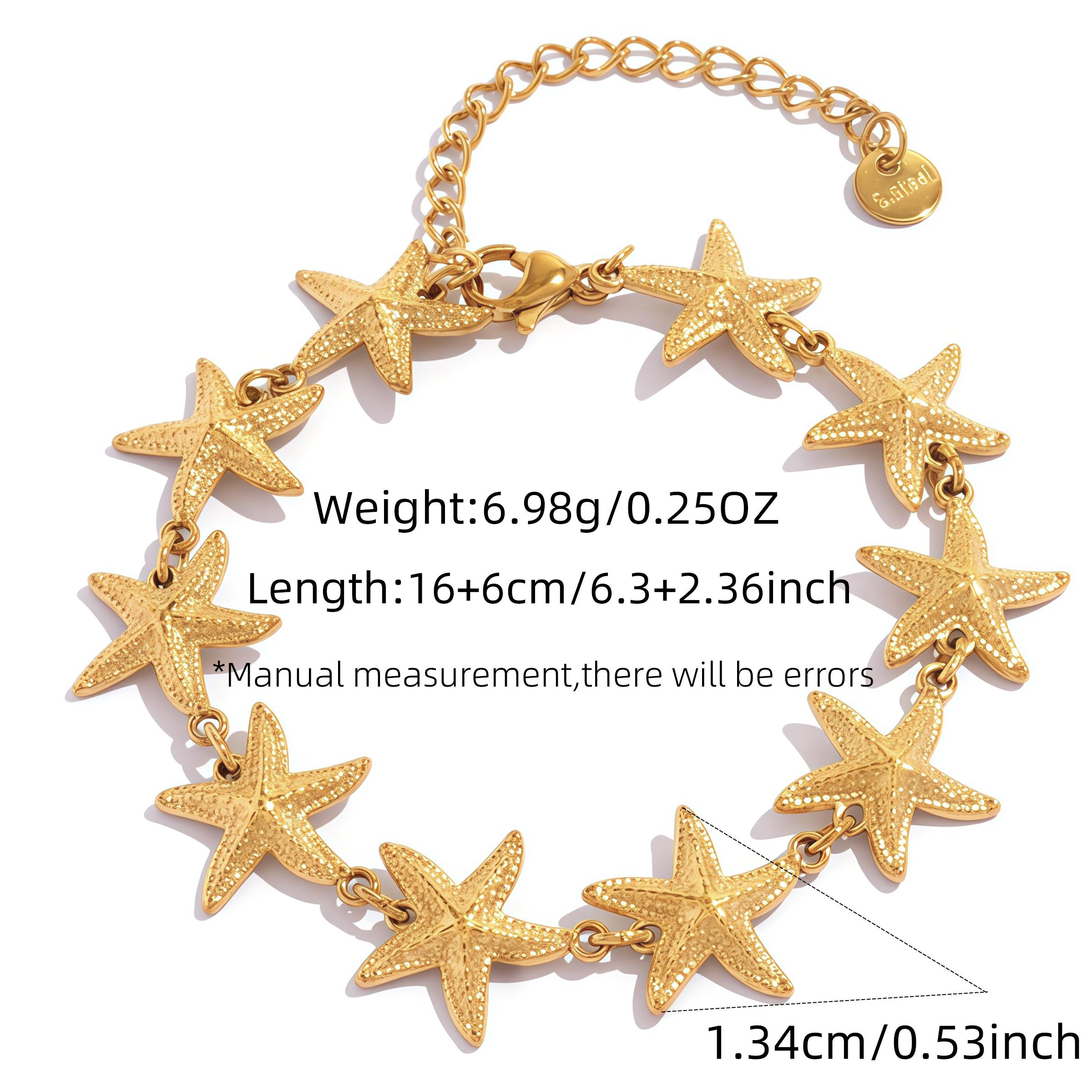2026 New Stainless Steel 18K Gold PVD Plated Starfish Bracelet For Women - Cute Adjustable Zircon, Hypoallergenic Gift For Girl
2026 New Stainless Steel 18K Gold PVD Plated Starfish Bracelet For Women - Cute Adjustable Zircon, Hypoallergenic Gift For Girl