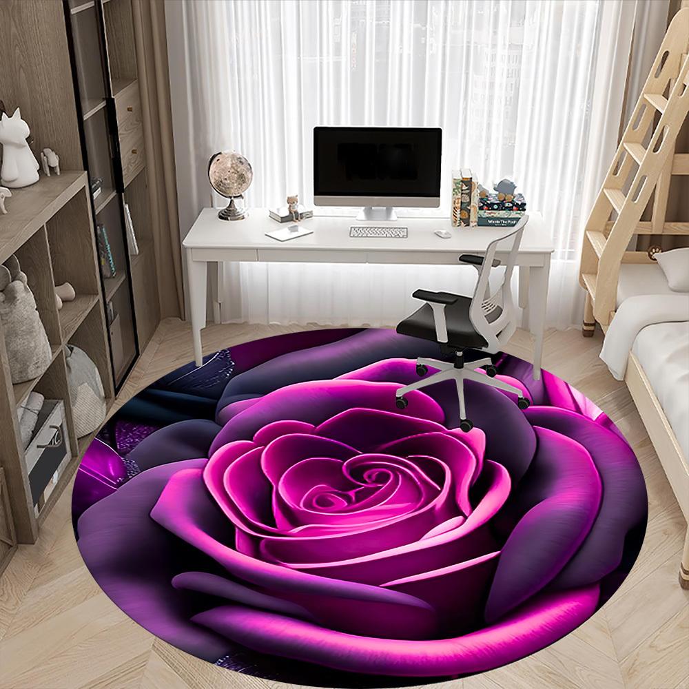 1pc Purple Rose Carpet, Round Non Slip Durable Large Size Office Carpet, Suitable for Office 100cm
1pc Purple Rose Carpet, Round Non Slip Durable Large Size Office Carpet, Suitable for Office 100cm