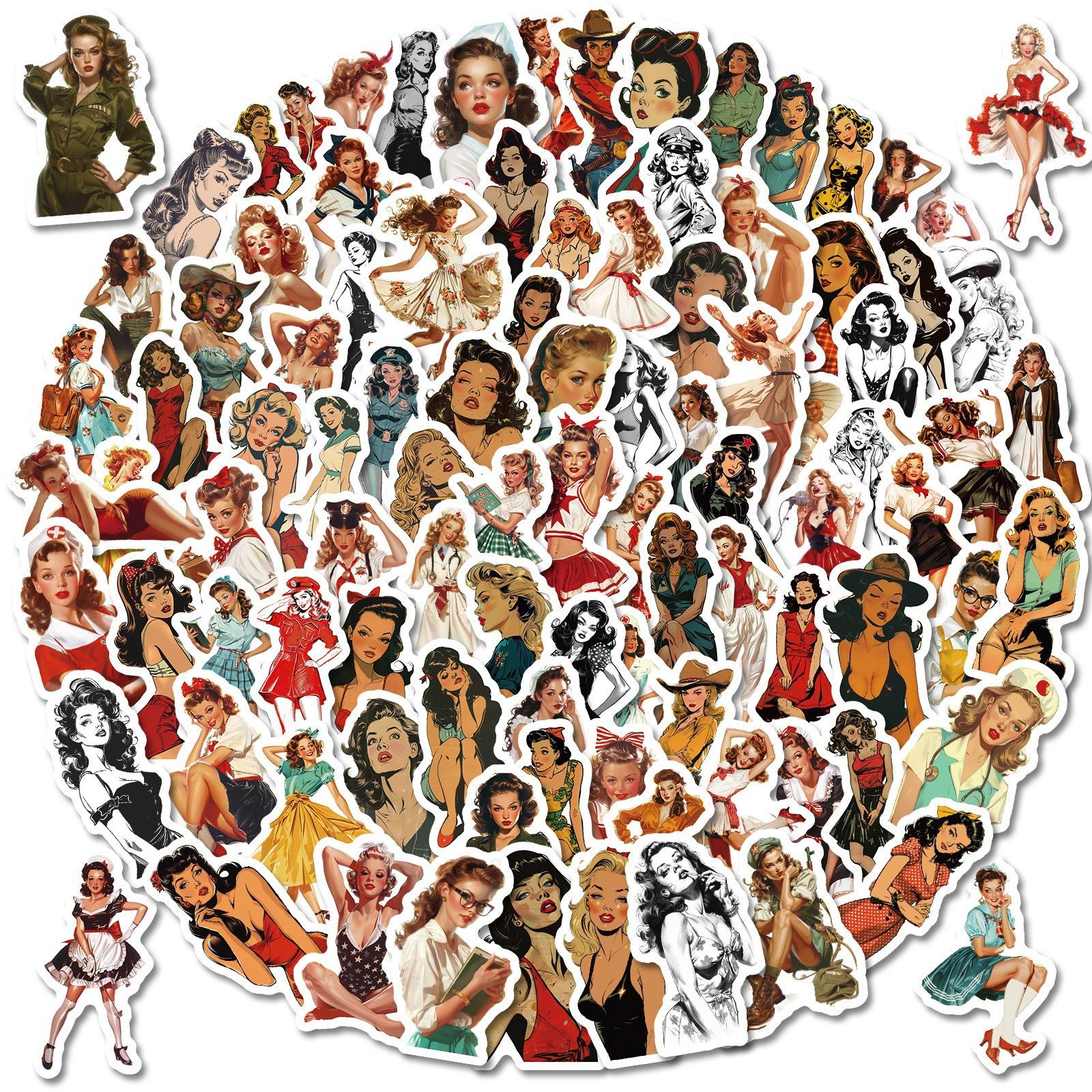 100 European And American Retro Girl Professional Women Graffiti Decals Do-It-Yourself Decorative Suitcase Notebook Decals
100 European And American Retro Girl Professional Women Graffiti Decals Do-It-Yourself Decorative Suitcase Notebook Decals