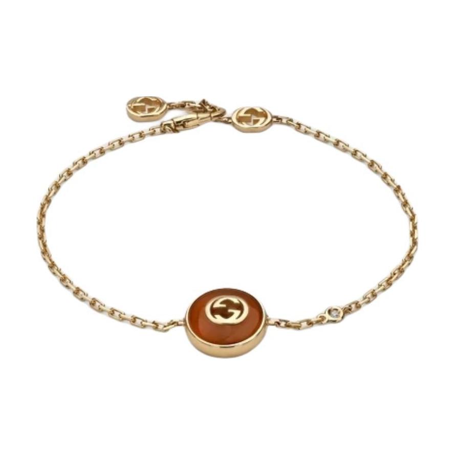 Gucci 2024 Early Autumn Collection Logo Design 18K Gold Red Agate Bracelet Unisex bracelet 786556JAAHW 16
Gucci 2024 Early Autumn Collection Logo Design 18K Gold Red Agate Bracelet Unisex bracelet 786556JAAHW 16
