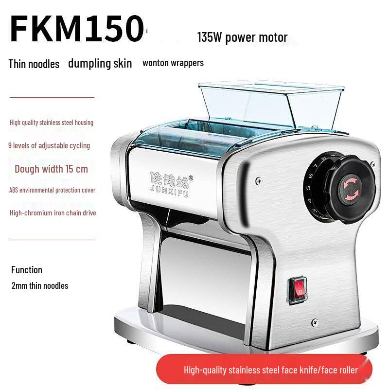 Compact Stainless Steel Automatic Noodle Maker with Multifunctional Rolling Pin
Compact Stainless Steel Automatic Noodle Maker with Multifunctional Rolling Pin